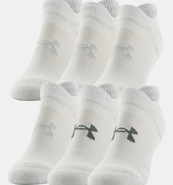 Under Armour Women's UA Cushioned 6-Pack No Show Socks